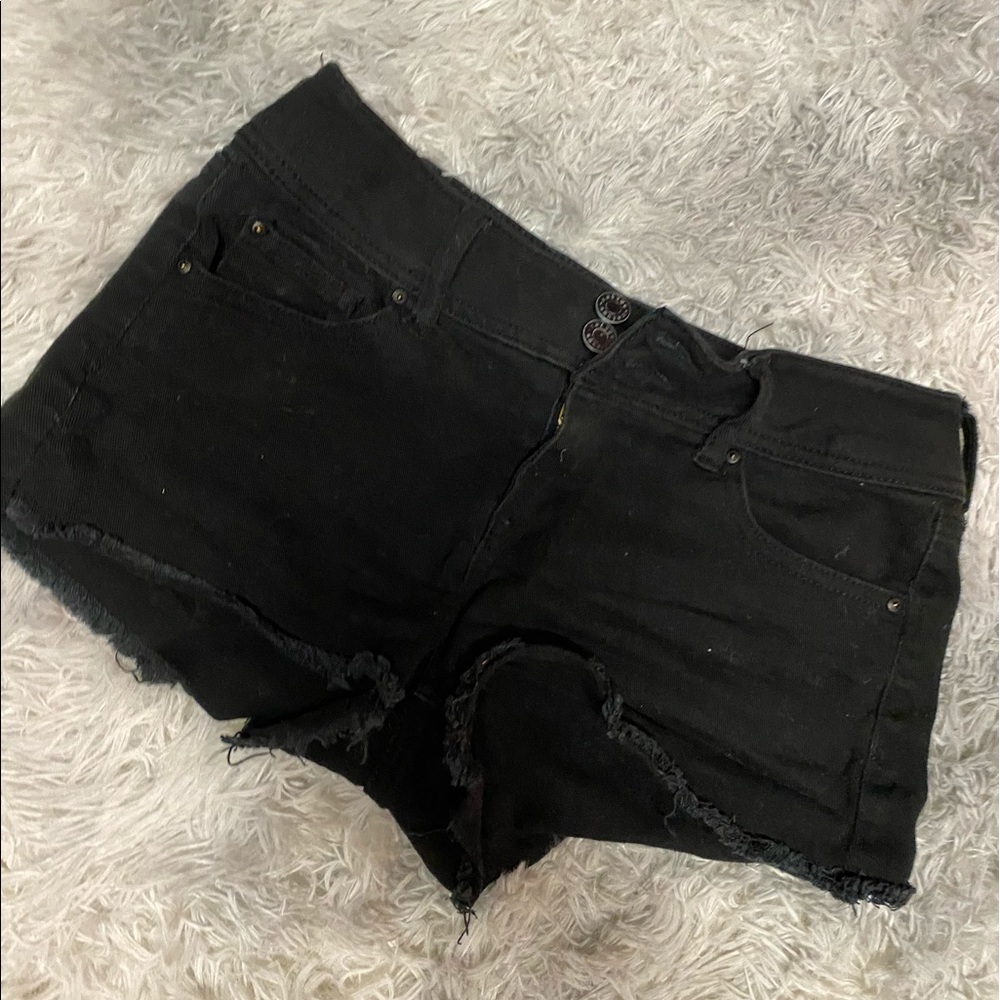 black shorts